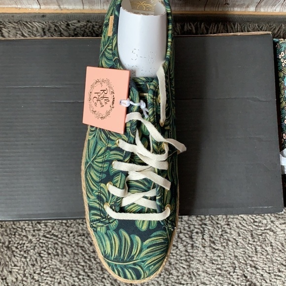 𝅺keds x Rifle Paper Triple Kick Palm Espadrilles - Picture 6 of 11